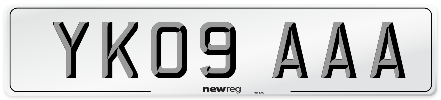 YK09 AAA Number Plate from New Reg